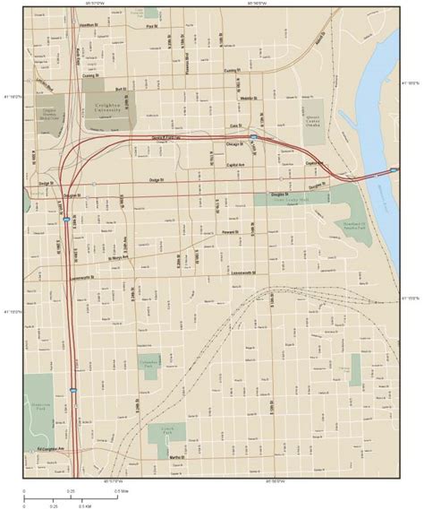 Omaha Downtown Wall Map By Map Resources Mapsales