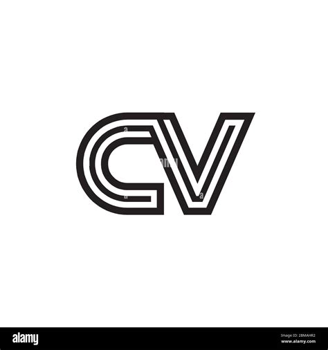 c v lines logo design vector stock vector image and art alamy