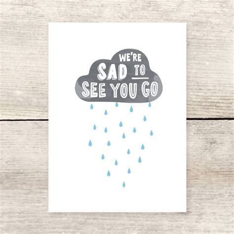 Sad To See You Go Greeting Card Miss You Moving Away Going Etsy