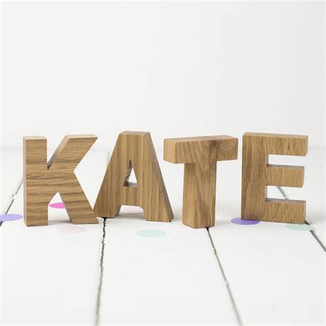 Small Oak Wooden Letter By All Things Brighton Beautiful