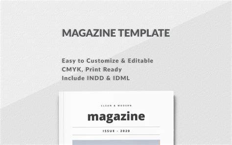 Clean And Modern Minimalist Magazine Layout Corporate Identity Template