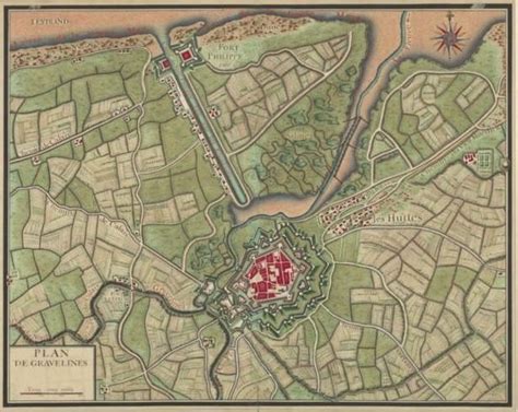 Gravelines Illustrated Map Urban History Historical Architecture