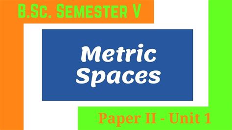 Examples Of Metric Space Ms2 Youtube