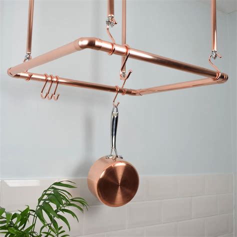 Nice pot rack for the price! Copper Ceiling Pot And Pan Rack, Organiser By Proper ...