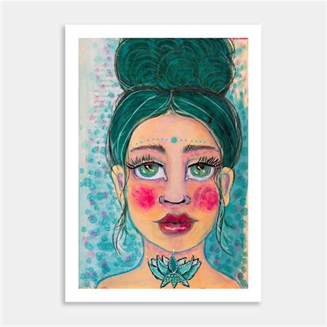 Lotus Girl Art Print By Adelien De Wet Art Collective