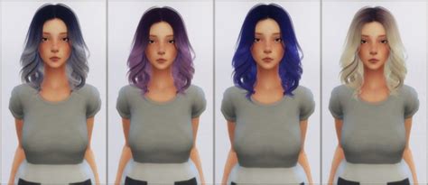 Ellie Simple Anto`ss Mollie Hair Retextured Sims 4 Hairs