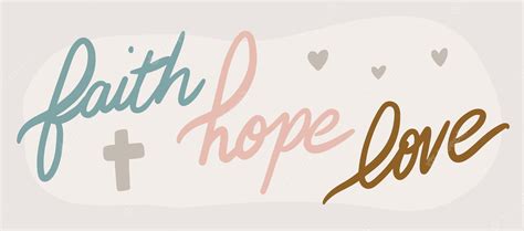Premium Vector Faith Hope Love Calligraphy Design