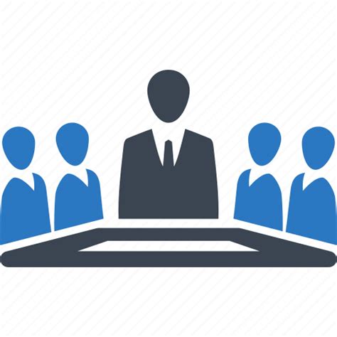 Businessman Meeting Team Teamwork Icon