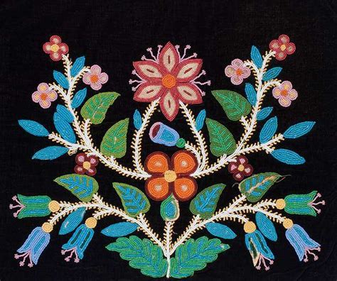 Edged and backed in green stroud. Floral Journey: Native North American Beadwork - PowWows ...