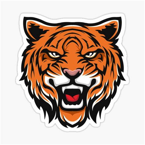 Tiger Face Sticker For Sale By Balaknow Redbubble