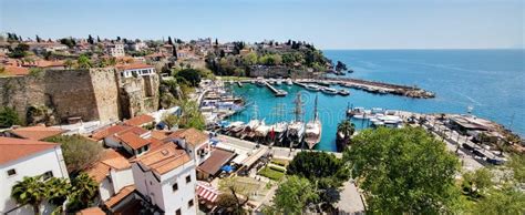 Port Turkish City Of Antalya Stock Photo Image Of Marina