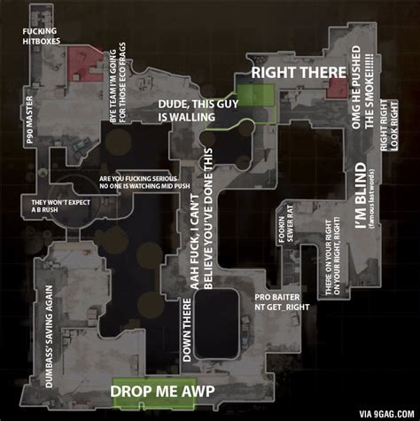 Call outs for dust 2 according to my team (CS:GO) - 9GAG