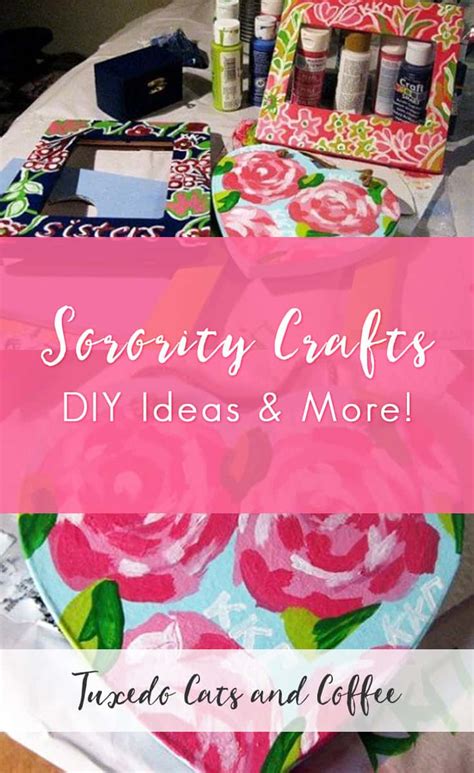 Sorority Crafts Diy Ideas And More Tuxedo Cats And Coffee