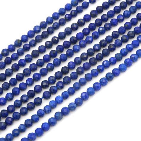 Wholesale Supplies Natural Lapis Lazuli Beads Strand Faceted Round