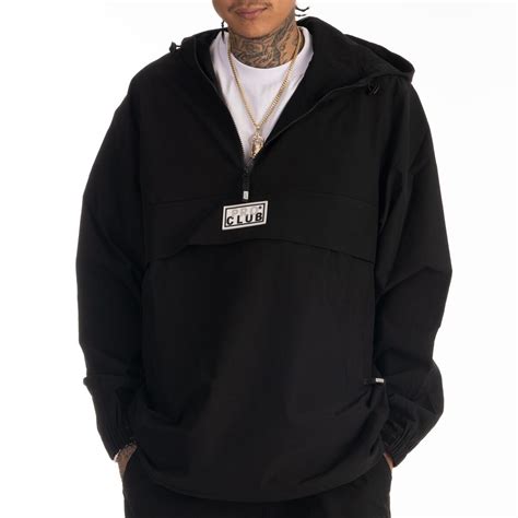 Nylon Anorak Jacket Black Customteezstore
