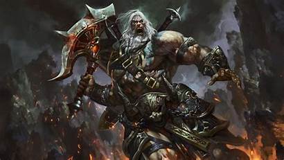 Barbarian Diablo Wallpapers Warrior Fantasy Barbare Armor