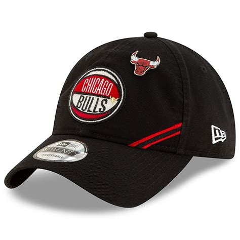 Mens Chicago Bulls New Era Black 2019 Nba Draft 9twenty Adjustable Hat
