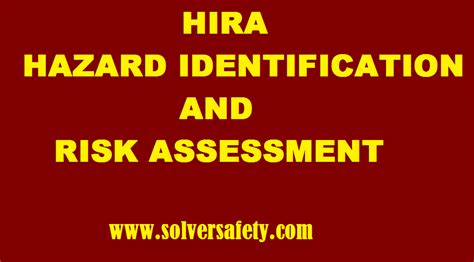 Hazard Identification and Risk Assessment HIRA in Hindi सभवत