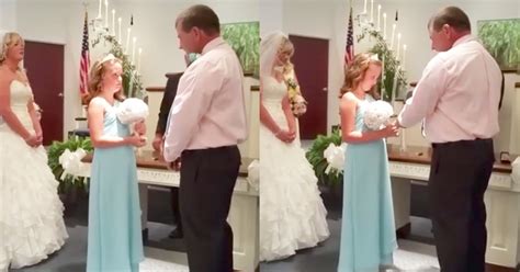 Groom Surprises Stepdaughter With Heartfelt Vows During Wedding Ceremony