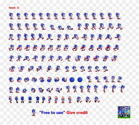 Sonic 3 Sprite Png Sonic 3 Sprites Png Transparent Png 750x685