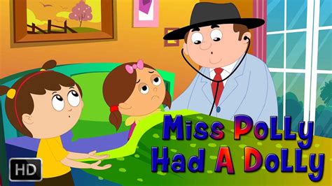 Miss Polly Had A Dolly Nursery Rhyme With Lyrics Kids Songs Youtube