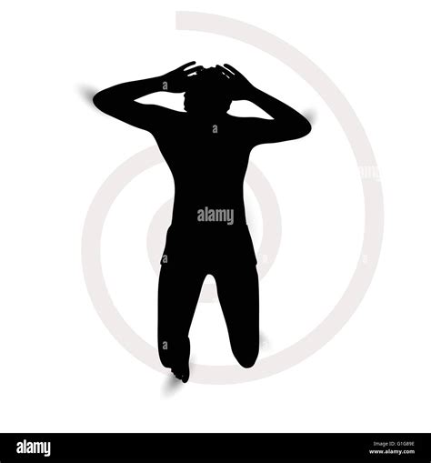 Man Lying Down Silhouette Stock Vector Images Alamy