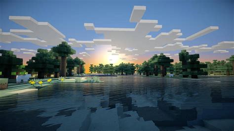Download Minecraft Landscape With Cloudy Sky Wallpaper