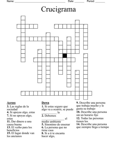 Crucigramas Chile Para Imprimir Free Printable Crossword Images And