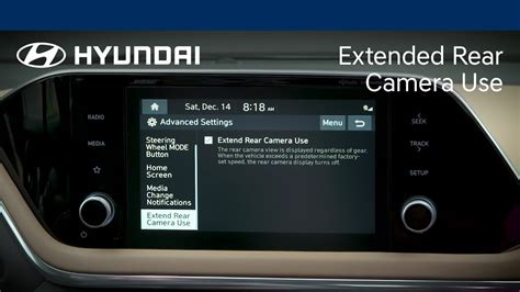 Extended Rear Camera Settings Hyundai Hyundai How Tos