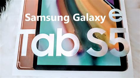 Samsung Galaxy Tab S5e Unboxing Youtube