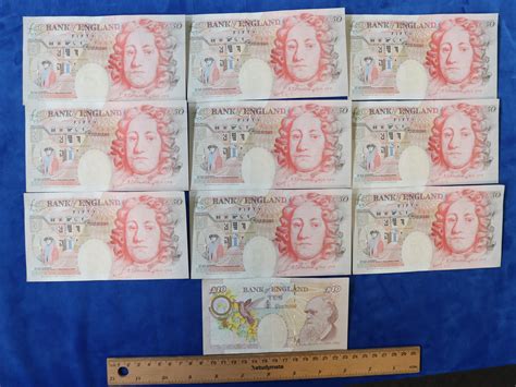 Lot - 460 BRITISH POUND BANK NOTES, 9 X 50 POUND NOTE, SOME SEQUENTIAL