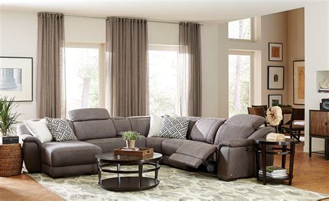 Neutral Great Room With 6 Pc Vegara Pewter Sectional