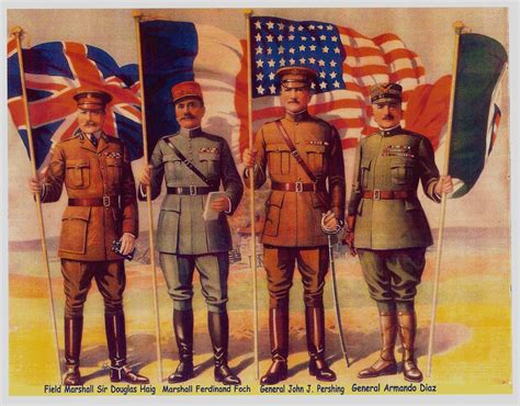 Color Picture Of The Four World War 1 Allied Generals Collectors Weekly