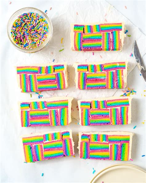 Geometric Rainbow Layer Cake Buttermilk