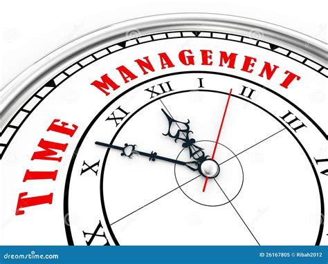 3d Time Management Clock Royalty Free Stock Photo Image 26167805