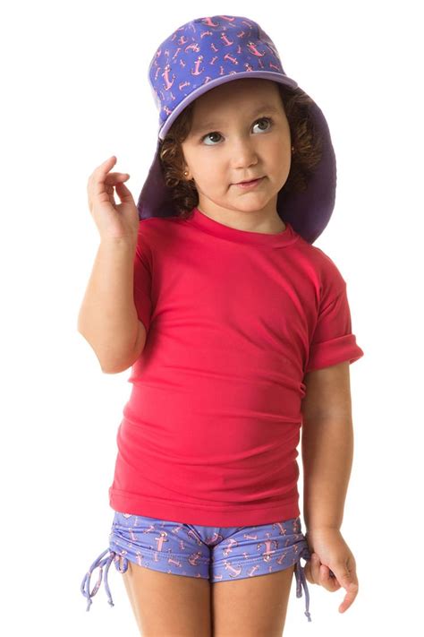 Camiseta Com Proteção Solar Uvpro Infantil Uvline Rosa Gloss Rosa