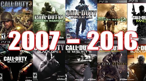 Every Call Of Duty Game On Playstation 3 And Xbox 360 Youtube