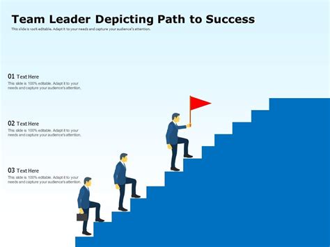 Team Leader Depicting Path To Success Powerpoint Slides Diagrams