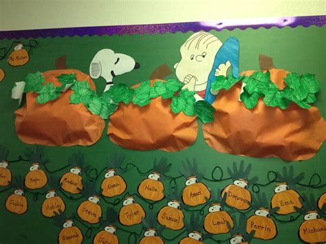 Charlie Brown Fall Pumpkin Bulletin Board For The Classroom Fall