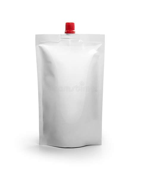 White Blank Doy Pack Doypack Food Bag Packaging With Spout Lid
