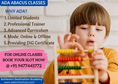 Achievers Destination Academy Ad Abacus Classes Now In Mominpore