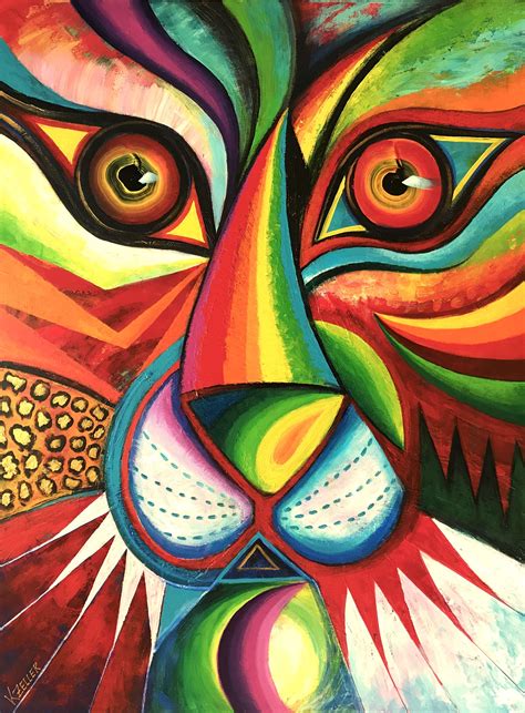 Tiger Abstract 2019 In 2020 Abstract Acrylic Painting Canvas Painting