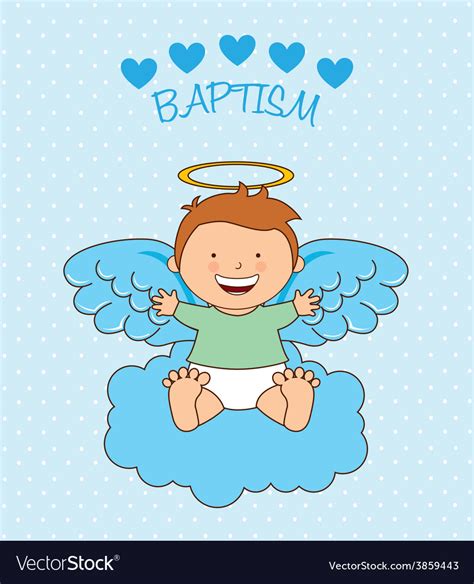 Baptism Angel Design Royalty Free Vector Image