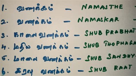 Spoken Hindi Through Tamil Basic Words Video 1 Sakthi Info