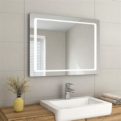 Buy Emke 900 X 700mm Led Illuminated Bathroom Mirror With Lights Sensor Switch And Demister Pad