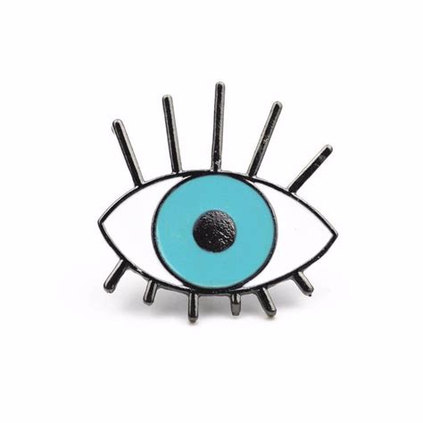 Cute Cartoon Blue Eye Design Metal Brooch Pin For Women Devil Eye Blue Devil Big Blue Eyes