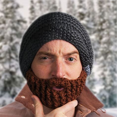 The Bearded Beanie Hammacher Schlemmer Beard Beanie Beard Hat