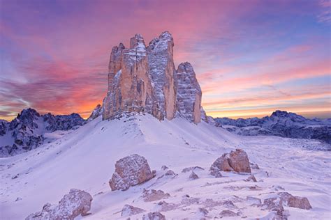 Three Peaks Of Lavaredo Stock Photo Download Image Now Dolomites
