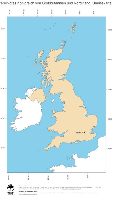 Lesen sie wissenswerte beiträge über politik und wirtschaft in großbritannien. Landkarte Vereinigtes Königreich von Großbritannien und ...