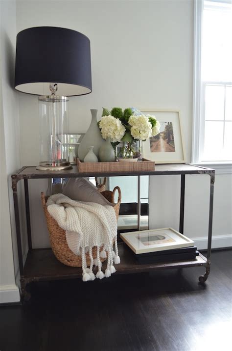 Styled Console Table Transitional Living Room One Story Building